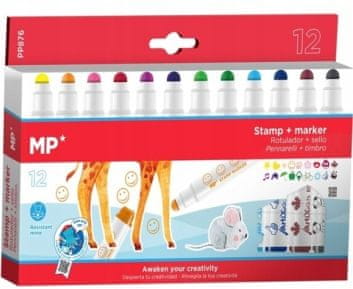 shumee Flomastri z žigi, 12 barv 7604 A'12