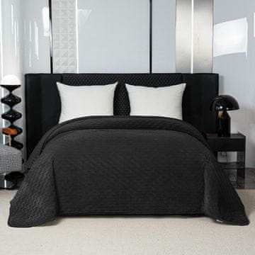 shumee Elegantno pregrinjalo za posteljo 170x210 cm s črno obrobo