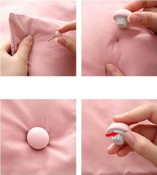 shumee Sponke za prevleke za odeje, zavese, posteljnino, komplet 4 kosov, bele