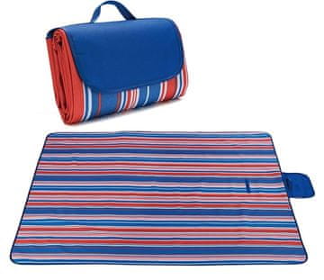 shumee Peskoodporna in vodoodporna podloga za piknik XXL 145x200 cm črte