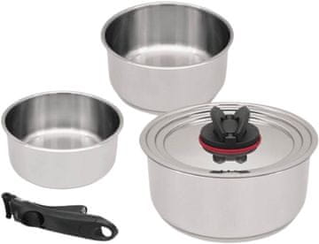 shumee Kompakten komplet ponev z odstranljivim ročajem, 5 kosov.