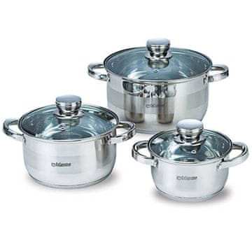 shumee Komplet 3 loncev s pokrovi (1,5 l, 3,0 l, 5,0 l) MR-2220-6L