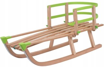 shumee MOČNE LESENE SANI IN GUMIJASTI NASLONJALO KIMET