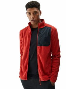 shumee MOŠKA TOPLA FLISASTA MAJICA Z ZADRGJO IN MANDARINSKIM OVRATNIČKOM 4F M250 VELIKOST XL