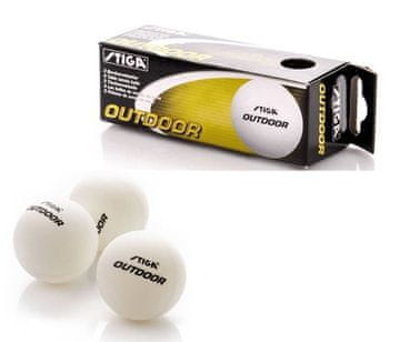 shumee STIGA ZUNANJE ŽOGICE ZA NAMIZNI TENIS 3 KOS