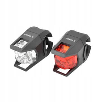 shumee Poceni komplet LED luči za kolo spredaj in zadaj, na baterije, NEXELO L177034NEX