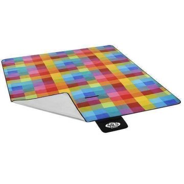 shumee NC2220 VEČBARVNA ODEJA ZA PIKNIK 220x200 PE ALU NILS CAMP