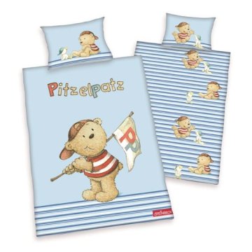 Herding HERDING Otroške bombažne posteljnine PITZELPATZ, 100/135+40/60