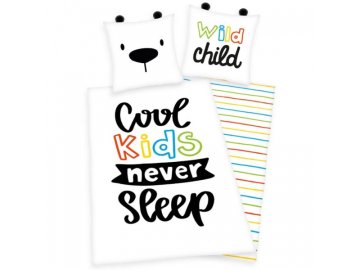 Herding HERDING Obojestranska bombažna posteljnina z ušesi COOL KIDS, 140/200+70/90