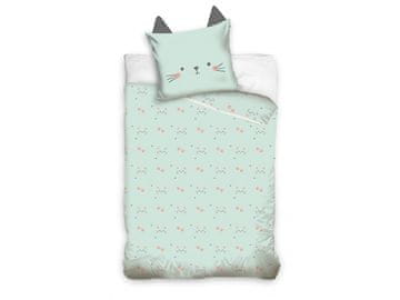 Carbotex CARBOTEX Bombažne rjuhe z ušesi LITTLE CAT, 140/200+70/80, NL201077