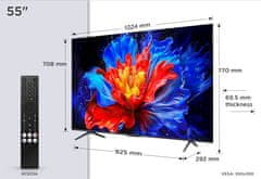TCL 55P81K televizor, QLED TV, 4K UHD, 144 Hz, 139cm (55)