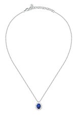 Morellato Elegantna srebrna ogrlica z modrim cirkonom Tesori SAIW279