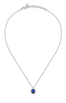 Morellato Elegantna srebrna ogrlica z modrim cirkonom Tesori SAIW279