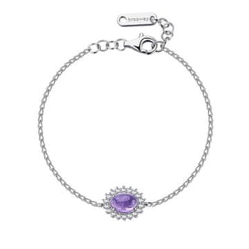 Brosway Srebrna zapestnica z ametistom in cirkoni Fancy Magic Purple FMP128