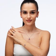 Brosway Eleganten srebrn obesek z ametistom Fancy Magic Purple FMP127