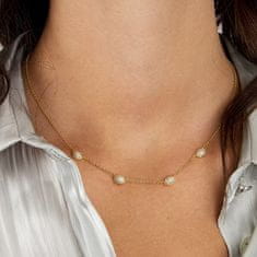 Morellato Bleščeča pozlačena ogrlica s kubičnim cirkonom Pave` SAZB02