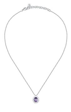Morellato Elegantna srebrna ogrlica z vijoličnim cirkonom Tesori SAIW282