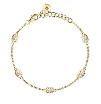 Morellato Pozlačena zapestnica s prozornim kubičnim cirkonom Pave` SAZB08