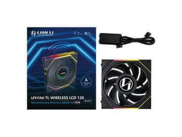 Lian Li UNI FAN TL Wireless LCD ventilator za ohišje, ARGB, 120mm, črni (12TLLCD1W1B)