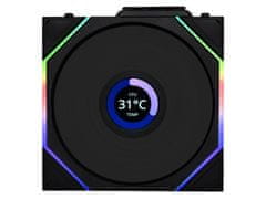 Lian Li UNI FAN TL Wireless LCD ventilator za ohišje, ARGB, 120mm, črni (12TLLCD1W1B)