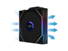 Lian Li UNI FAN TL Wireless LCD ventilator za ohišje, ARGB, 120mm, črni (12TLLCD1W1B)