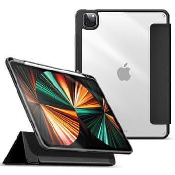 eSTUFF BOSTON snemljiv etui s ogledalom za iPad Pro 11 2024 - črno/prozorno