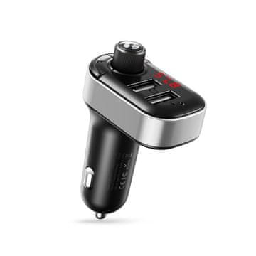 XO BCC10 XO FM oddajnik avtomobilski polnilnik 3,1 A Bluetooth črn