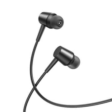 XO XO EP57 ŽIČNE SLUŠALKE ZA UŠESA, ČRNA, 3,5-MM VTIČNIK