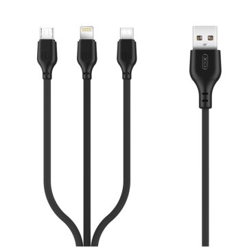 XO XO CABLE NB103 3-v-1 črn 1 m 2,1 A