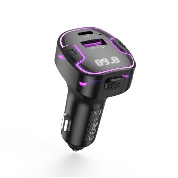 XO XO BCC12 FM oddajnik, 3,1 A avtomobilski polnilnik, Bluetooth, črn
