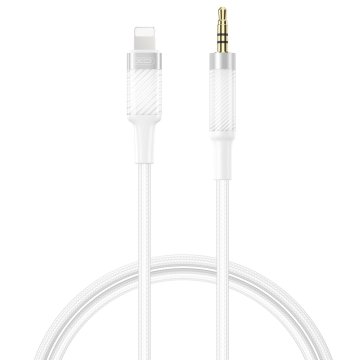 XO XO NB-R279A avdio kabel Lightning-na-3,5-mm-vtič, 1 m, bel