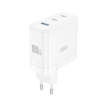 XO XO omrežni polnilnik CE35 PD 100 W 2xUSB-C 1xUSB BELA