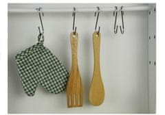 RAMIZ Lesena Otroška Kuhinja Zeleno Beli Paula Odpiralni Elementi