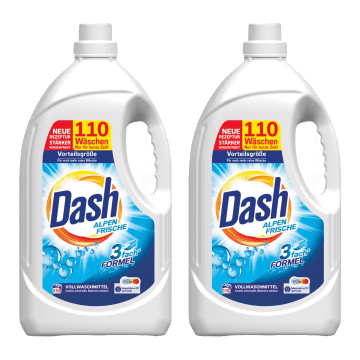 Dash 2x ALPEN FRISCHE, 110 pranj (4,95l), (220 pranj)