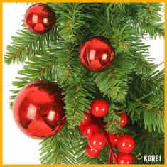 Korbi BOŽIČNI VENEC – ELEGANTNA PRAZNIČNA DEKORACIJA, RDEČ WZ4 40CM