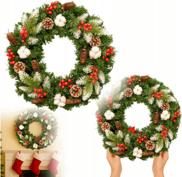 Korbi Božični venec Eleganca – Barviti čar, Ø 40 cm, VZ8