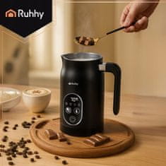 Ruhhy 4v1 500W električni grelnik in penilec mleka LCD 270ml