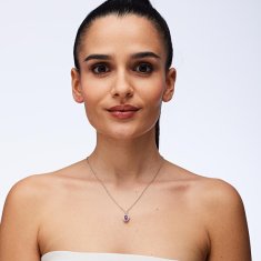 Brosway Eleganten srebrn obesek z ametistom Fancy Magic Purple FMP127