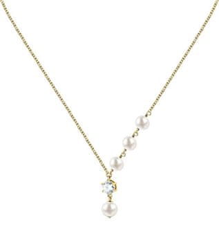 Morellato Elegantna ogrlica s pravimi biseri in cirkonom Perla SXU56