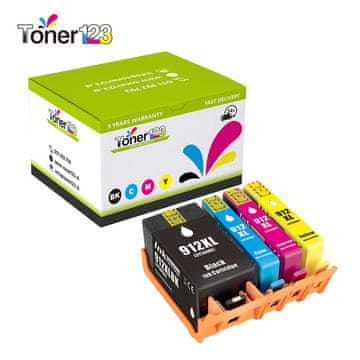 Toner123 Komplet HP 912XL / 3YP34AE / HP OfficeJet 8012, 8013, 8014, 8015, 8020, 8022, 8023, 8024, 8025 kompatibilne kartuše (4) - črna XL, cyan XL, magenta XL, rumena XL