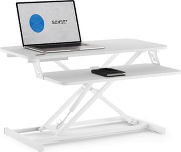 SENSE7 Pisarniški konverter, bel, nastavljiva višina 12,5-49 cm