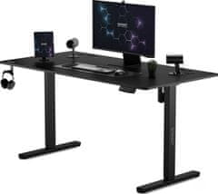 SENSE7 Električna miza NOJO 140x70 cm, nastavljiva višina, črna