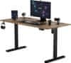 SENSE7 Električna miza nastavljiva po višini NOJO 140x70 cm, hrast, črna konstrukcija