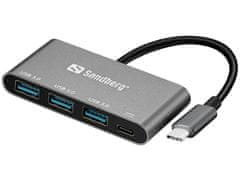 Sandberg USB-C na 3xUSB 3.0 razdelilnik + PD