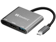 Sandberg USB-C mini priključna postaja HDMI+USB