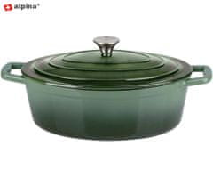 Alpina litoželezni lonec, 5L, 33x25x11cm, zelen