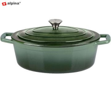 Alpina litoželezni lonec, 5L, 33x25x11cm, zelen