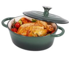 Alpina litoželezni lonec, 5L, 33x25x11cm, zelen