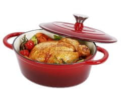 Alpina litoželezni lonec, 5L, 33x25x11cm, rdeč