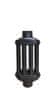 Žemini dimni radiator, 0,65m - FI 120mm, črn